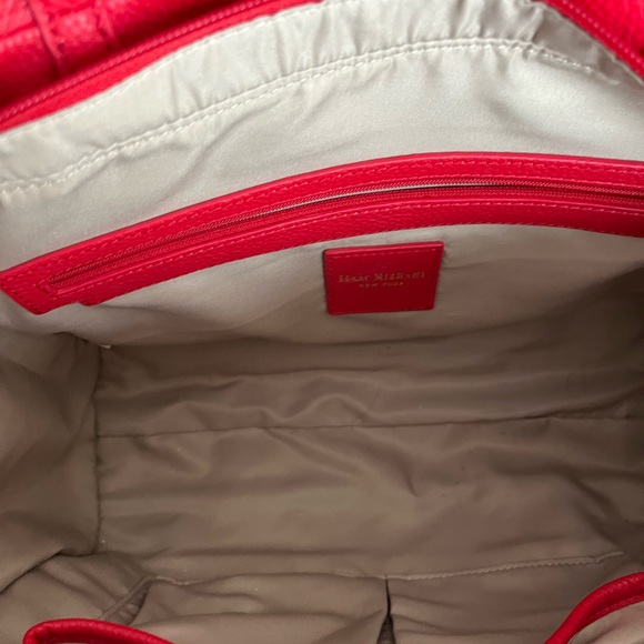 Isaac Mizrahi Red Bag with gold accents - Picture 8 of 16